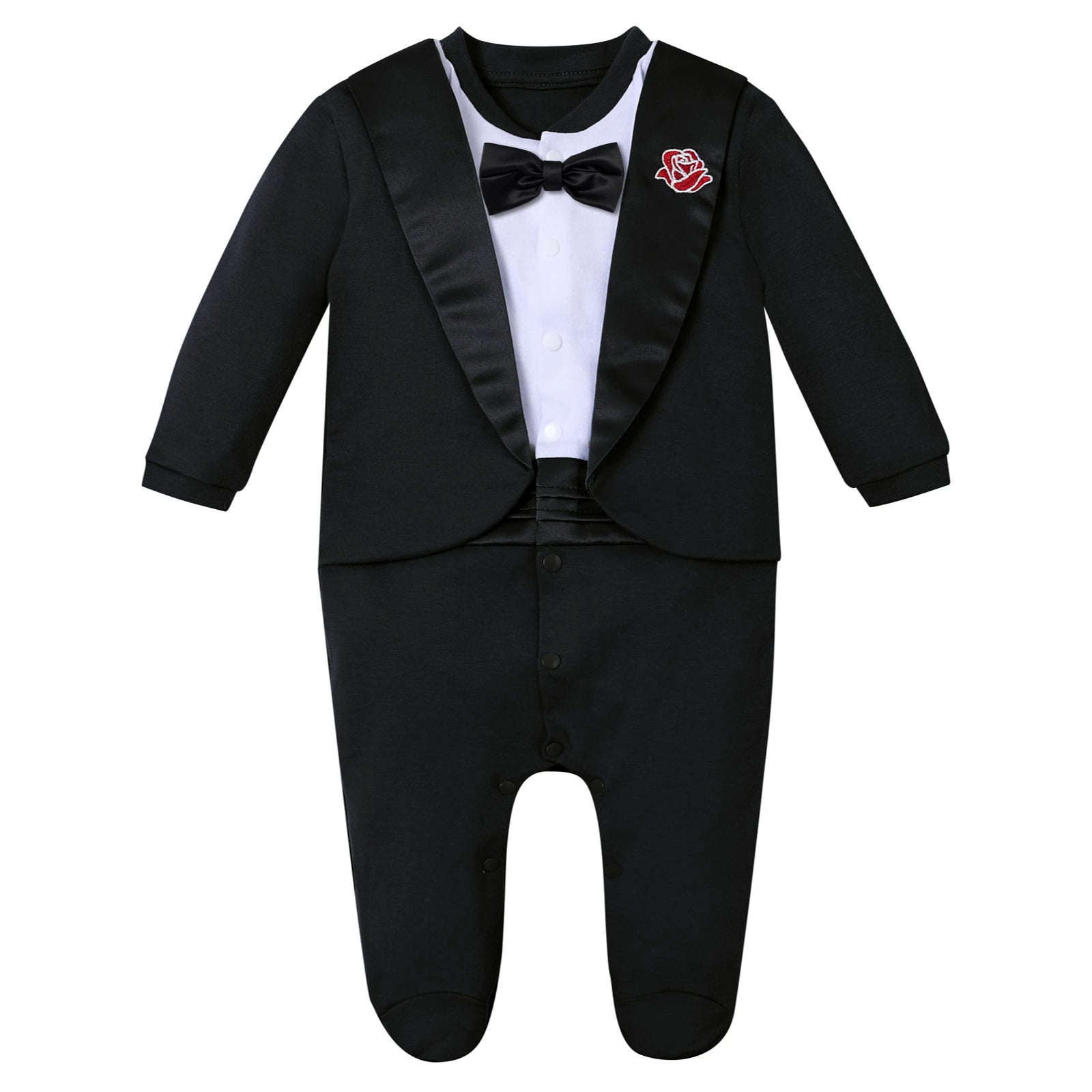 Baby-Taufoutfit Junge – Smoking, Weiß & Elegant