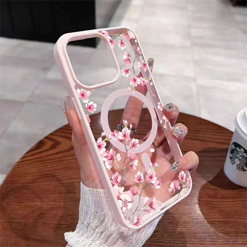 iPhone Hülle Kirschblüten – Magnetisch & Transparent