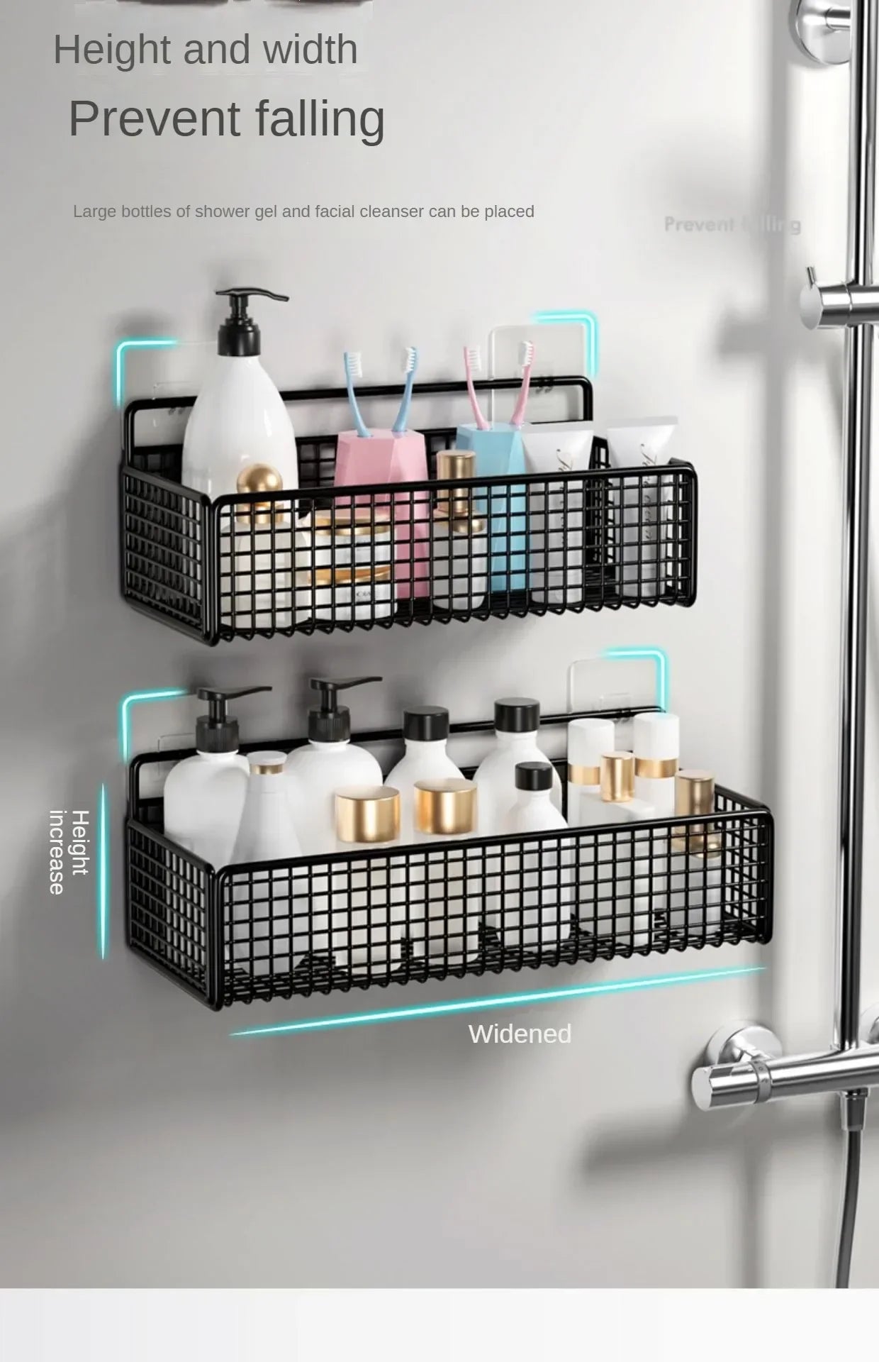 Badezimmer-Organizer Wandregal – Ohne Bohren & multifunktional