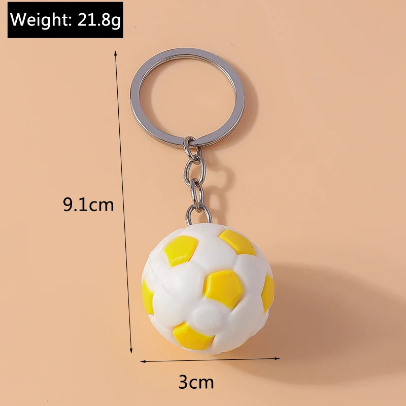 Fußball Schlüsselanhänger 3D – Länderflagge, Tasche & Auto