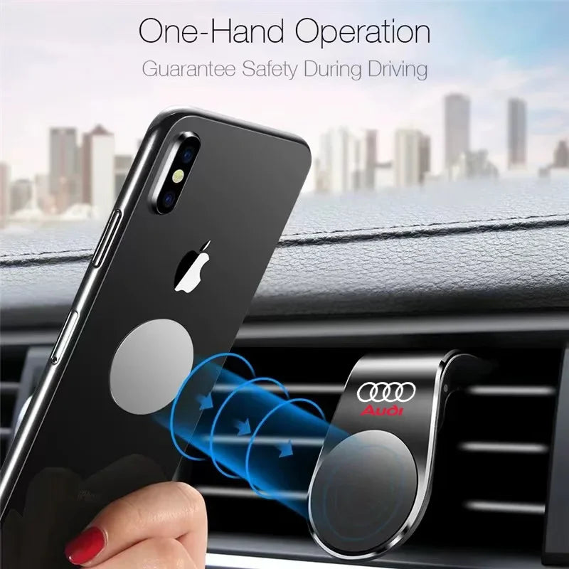 Magnetischer Handyhalter für Audi – Metall, mit/ohne Logo, A3 A4 A6 Q3 Q5 Q7 S-Line TT
