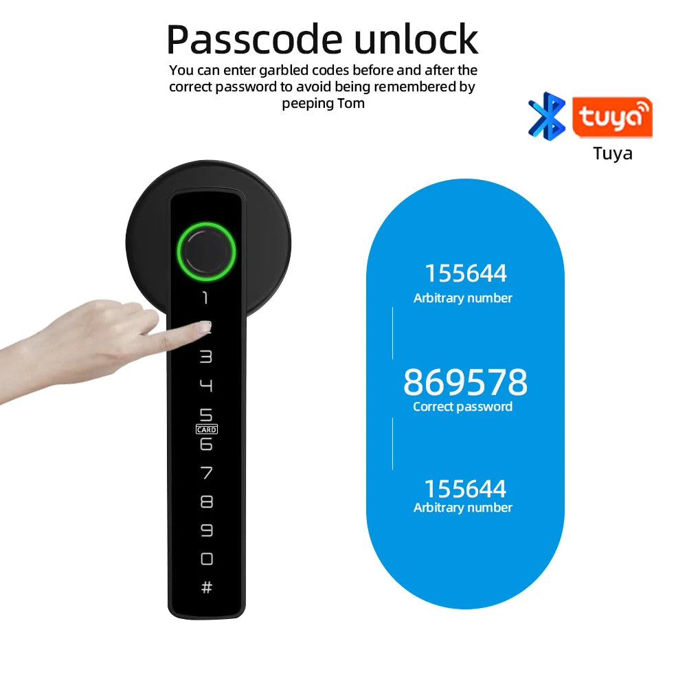 RAYKUBE M5 Fingerabdruck-Türschloss – Bluetooth & Tuya