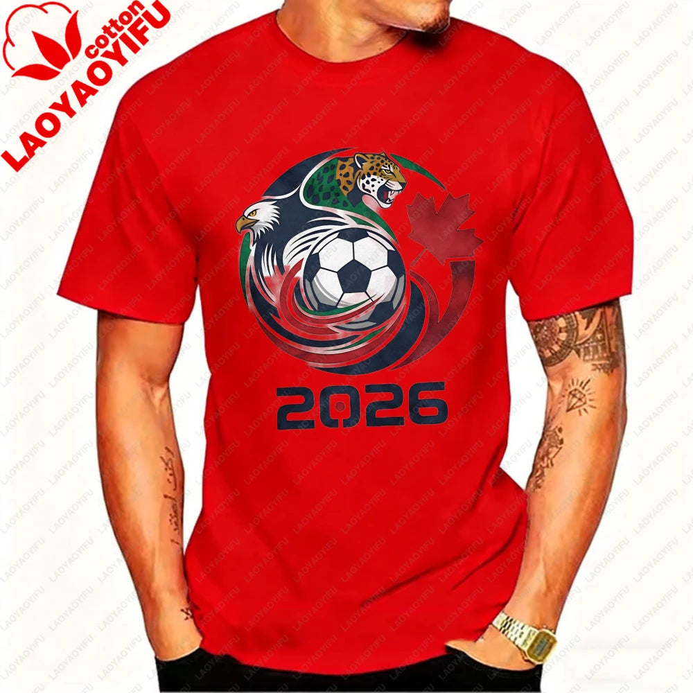 Herren Sport T-Shirt WM 2026 – USA, Kanada & Mexiko Fußball-Fan