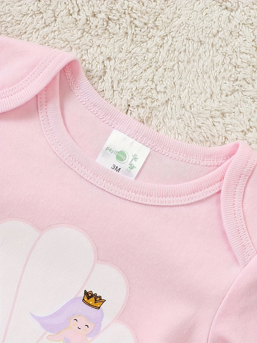Baby-Strampler Mädchen 3er-Set – Langarm, Baumwolle, 0–12 Monate