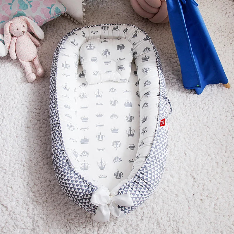 Baby-Nestbett Co-Sleeping – Baumwolle, atmungsaktiv & tragbar