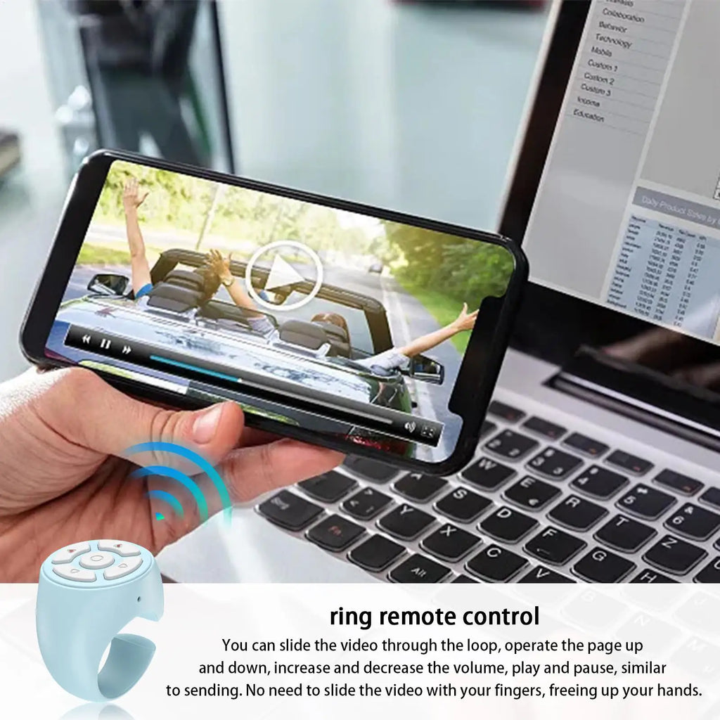 Bluetooth Scrollring – TikTok, Reels & Selfie kabellos steuern