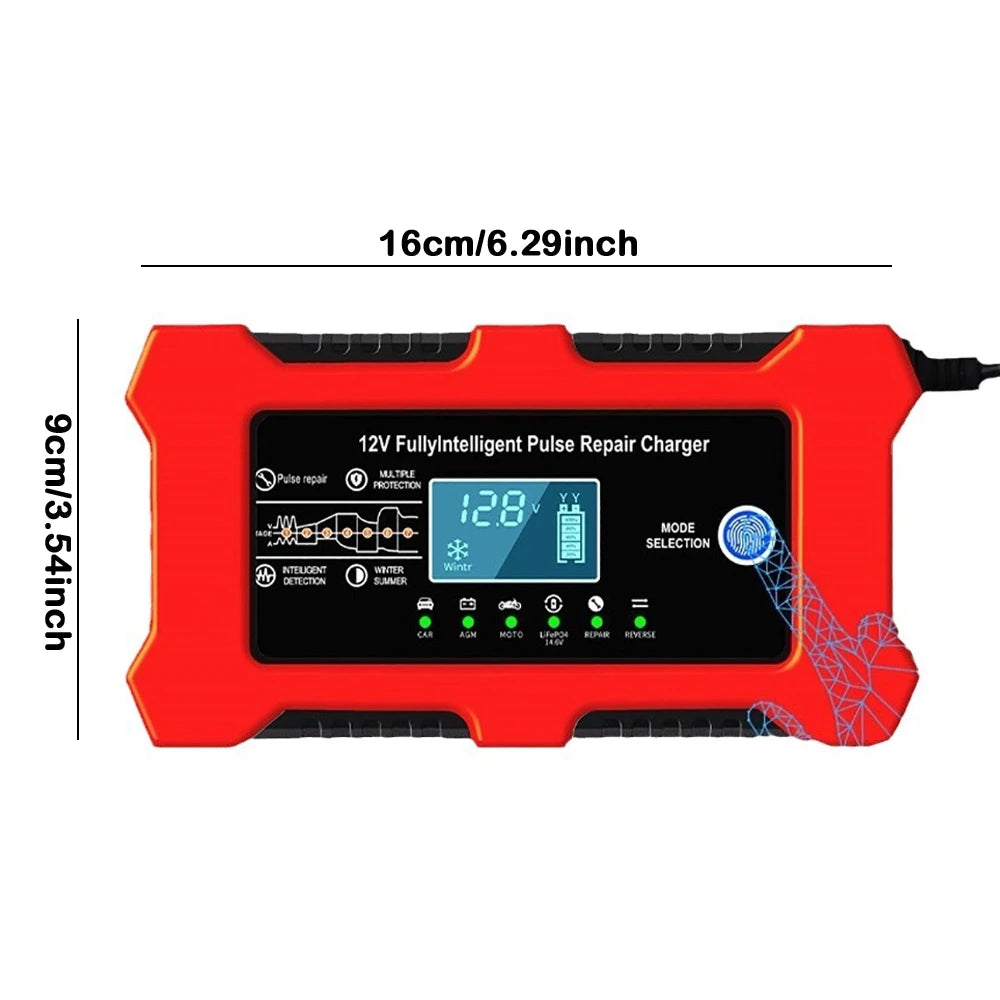 Auto-Batterieladegerät 10A – Großbildschirm, 12V & Reparatur