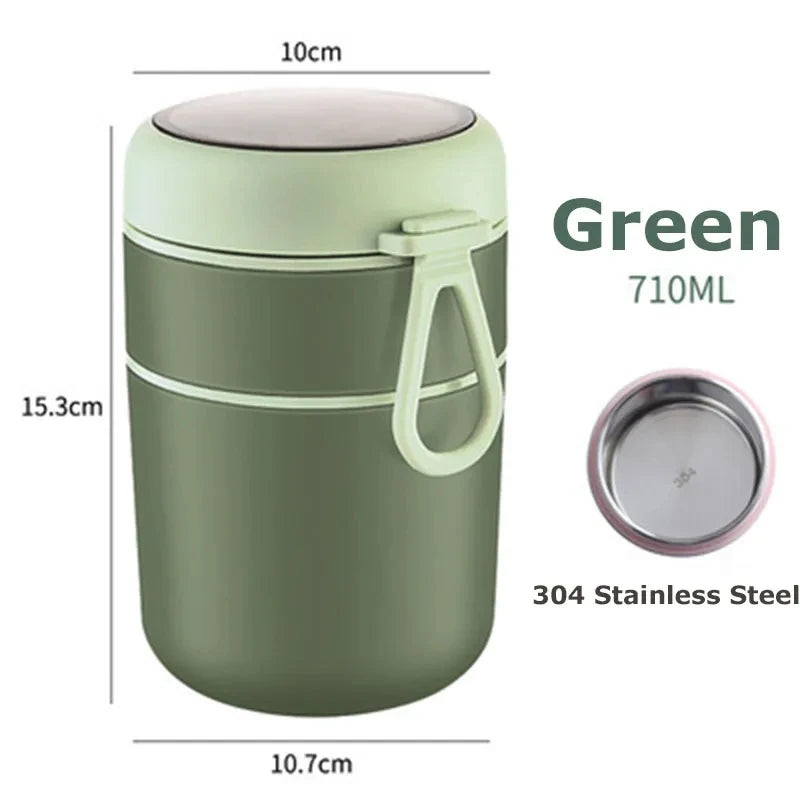 Thermobehälter Edelstahl – Isolierter Suppenbecher & Lunchbox | 530 ml & 710 ml