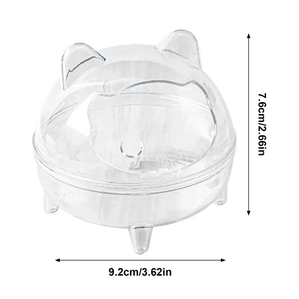 Hamster-Badhaus – Transparent, Anti-Spill & für Kleintiere