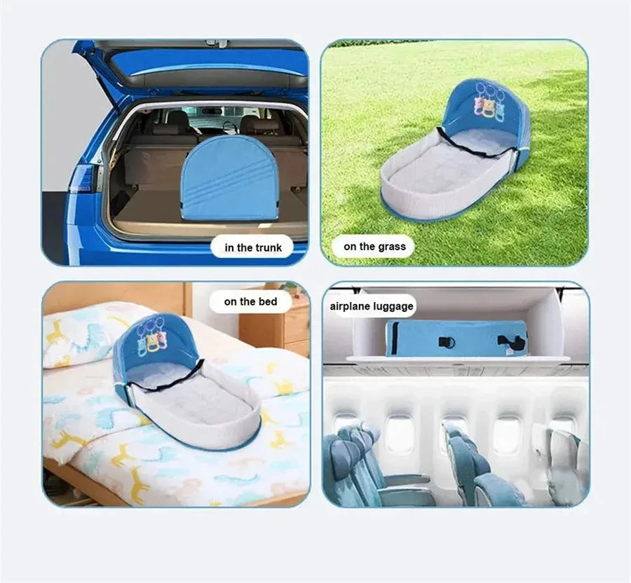 Baby-Reisebett faltbar – Moskitonetz, Matratze & Camping