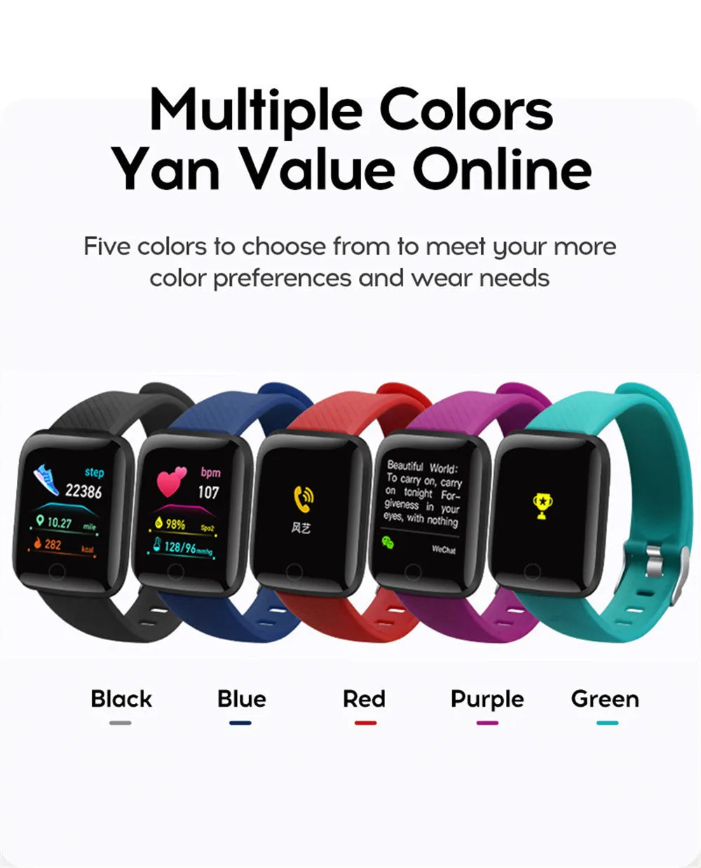 Smartwatch Fitness – Herzfrequenz, Schlaf & Nachrichten
