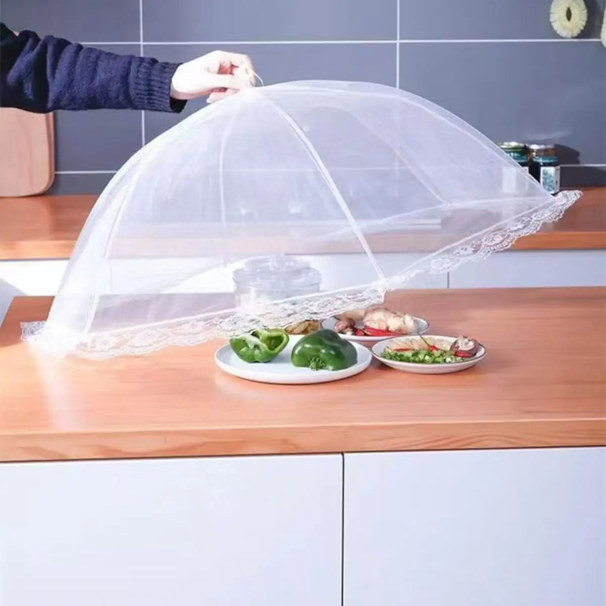 Speisenschutzhaube Netz – faltbar & insektensicher