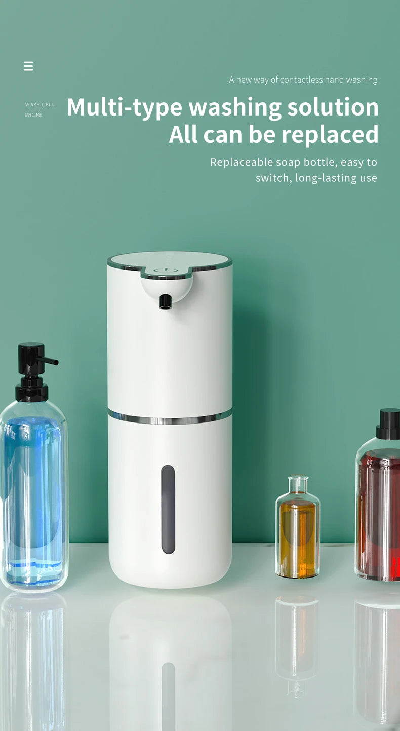 Automatischer Seifenspender – 380ml, wiederaufladbar, 4 Stufen | Sensor-Dispenser