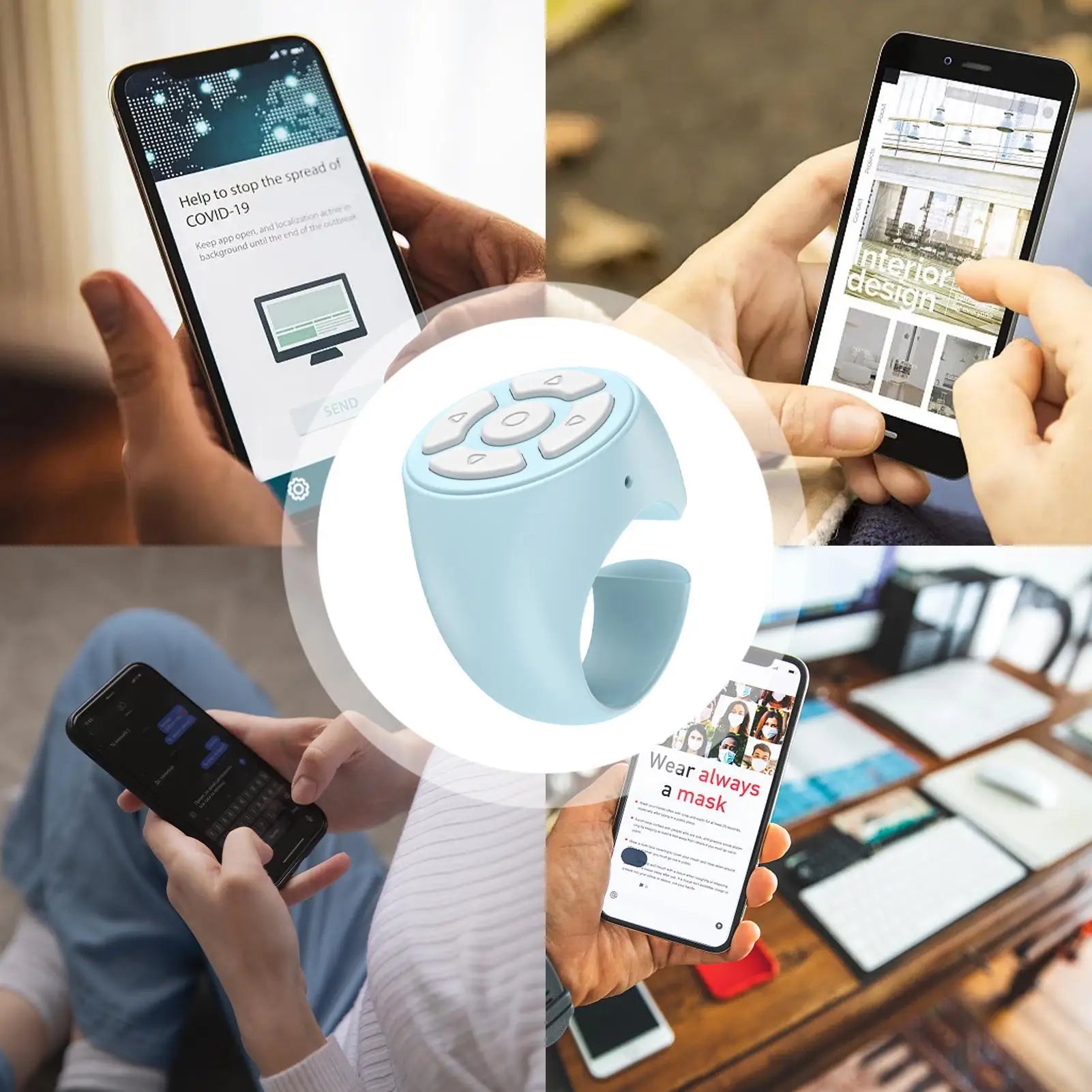 Bluetooth Scrollring – TikTok, Reels & Selfie kabellos steuern