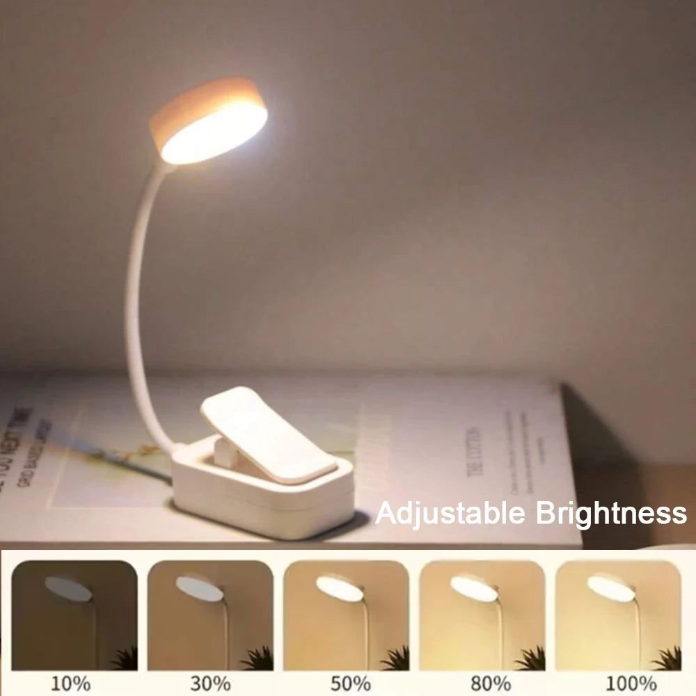 Buchlampe LED Clip – 3 Farben, dimmbar & Akku