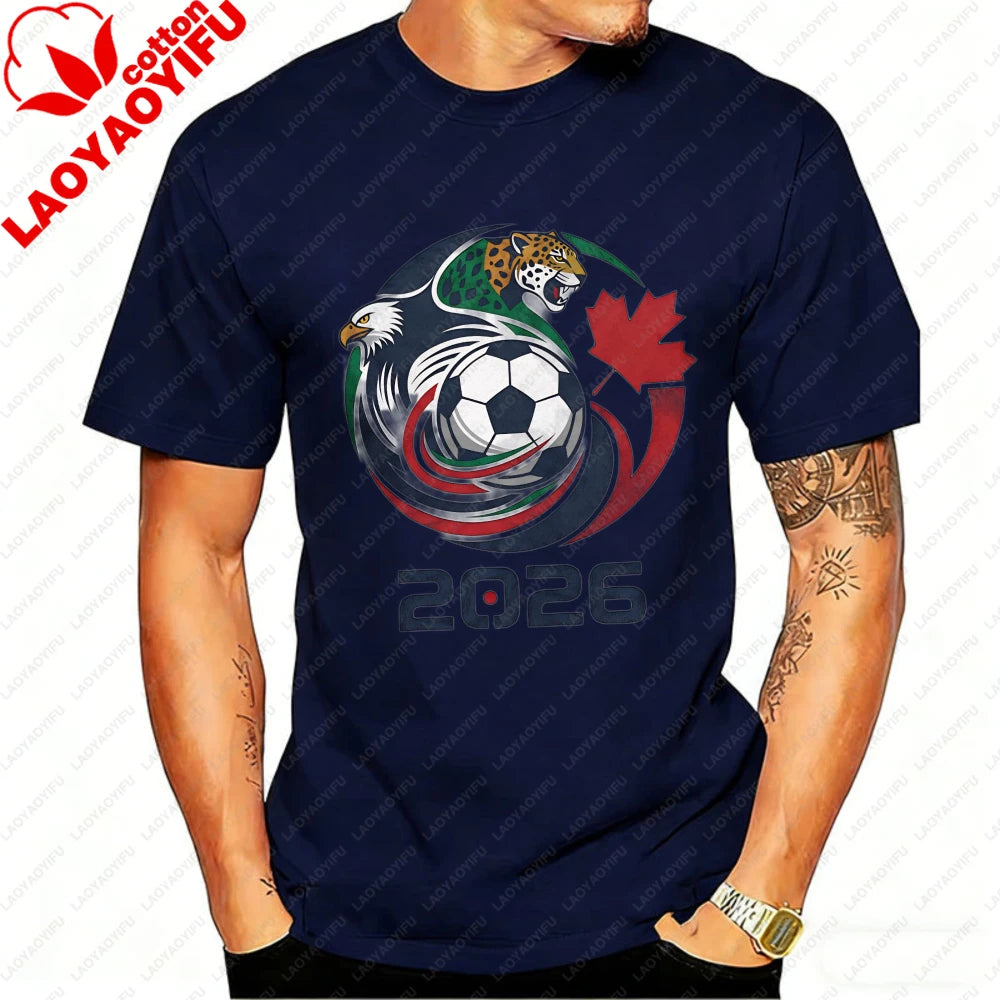 Herren Sport T-Shirt WM 2026 – USA, Kanada & Mexiko Fußball-Fan