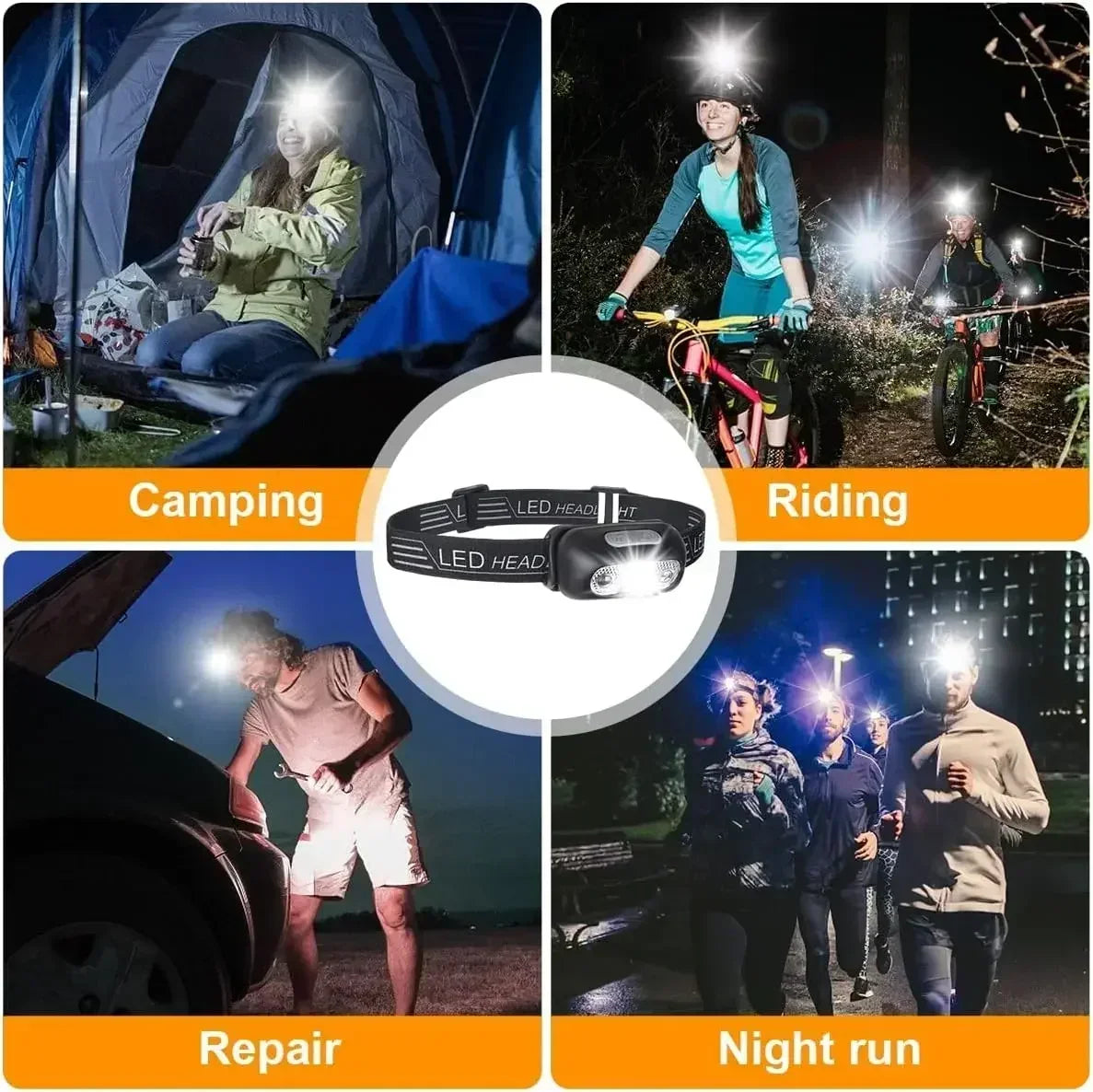 LED Stirnlampe USB – Sensor, aufladbar & Outdoor