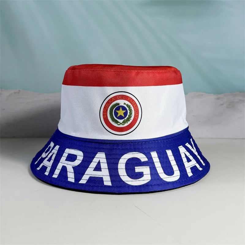 Länderflaggen Bucket Hat – Wendbar, Fußball-Fan & Outdoor