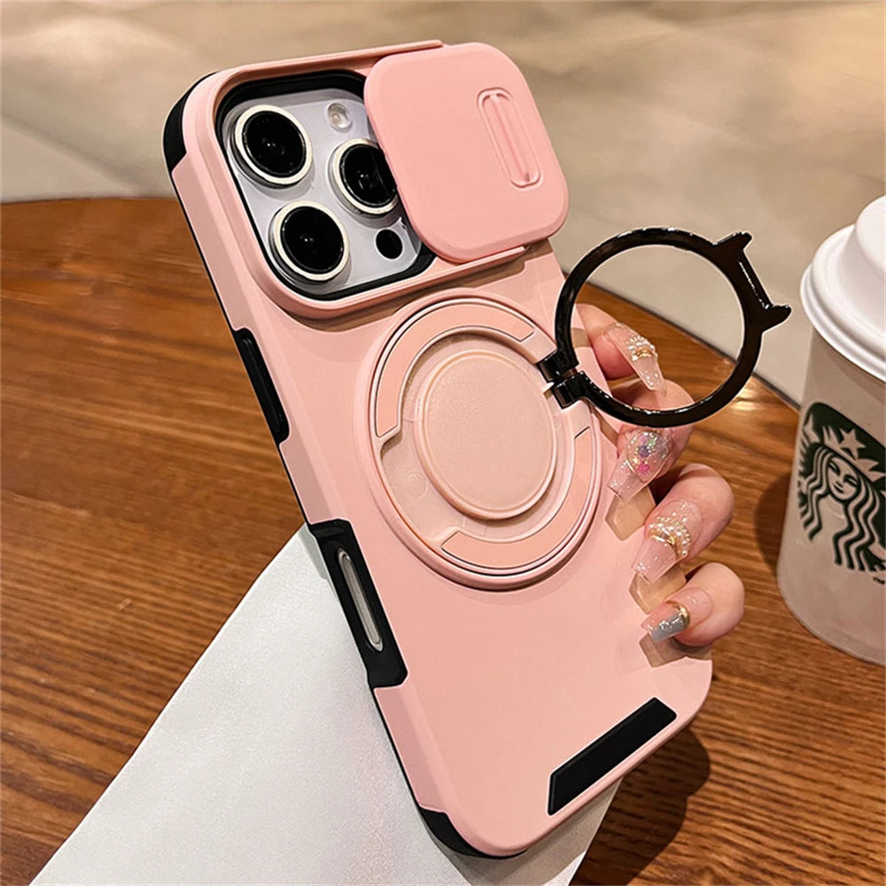 iPhone Hülle mit Magnetring & Slide-Kameraschutz | 11–17 Pro Max