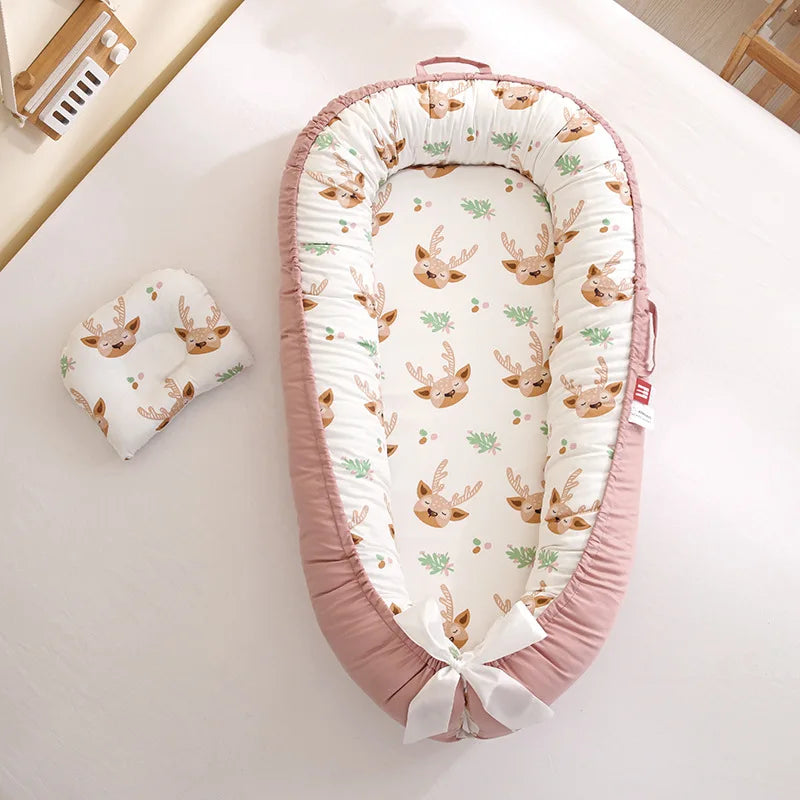 Baby-Nestbett Co-Sleeping – Baumwolle, atmungsaktiv & tragbar