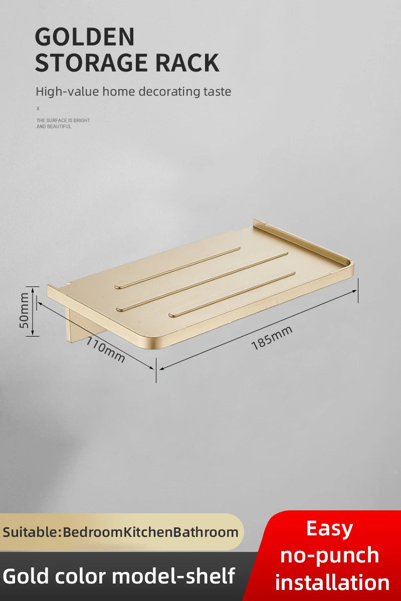 Badezimmer-Wandregal Duschkorb – Schwarz, ABS & Wandmontage