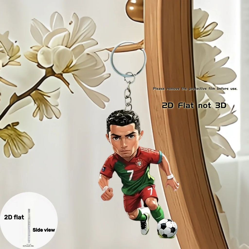 Schlüsselanhänger Fußball-Star – Acryl, Auto & Tasche