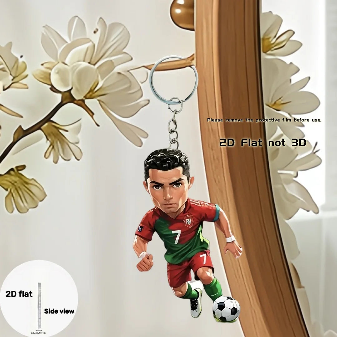 Schlüsselanhänger Fußball-Star – Acryl, Auto & Tasche