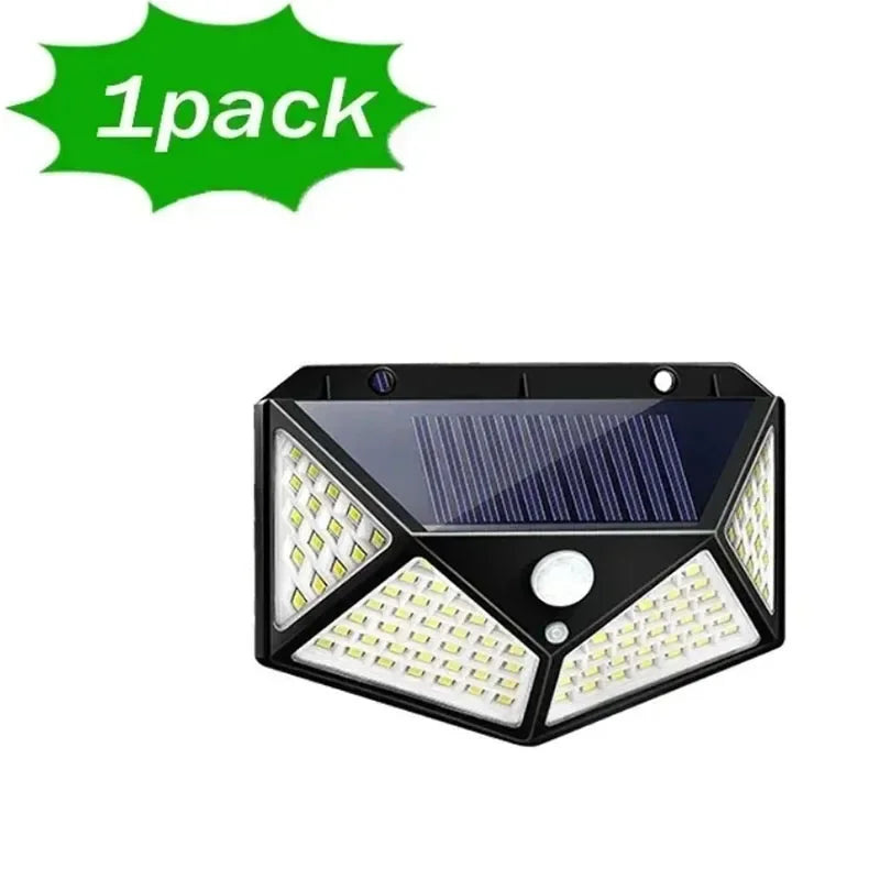 Solar-Wandleuchte – 100 LEDs, Bewegungsmelder & Garten