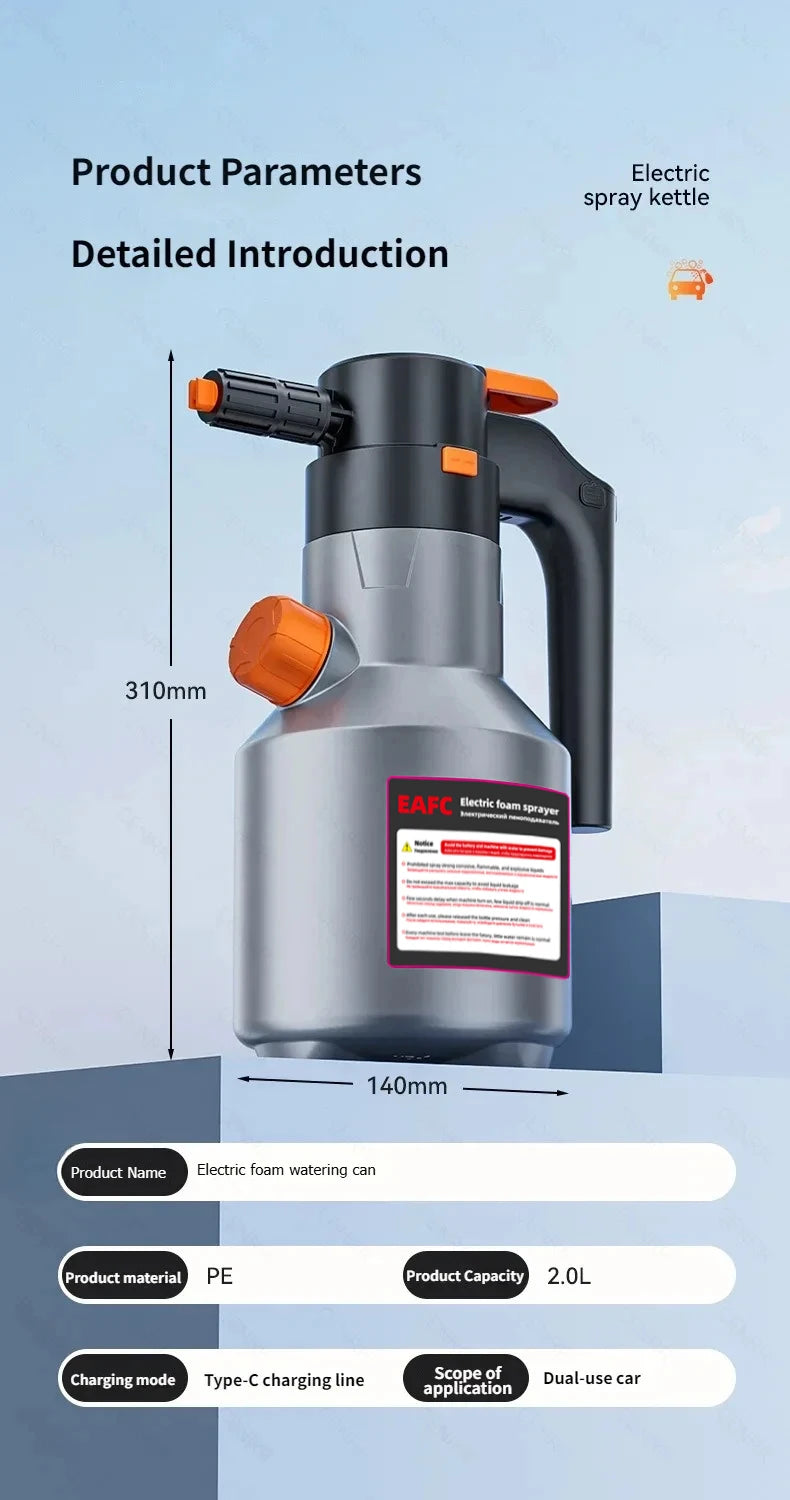 Elektrischer Schaumsprayer – Hochdruck & Schnee-Schaum