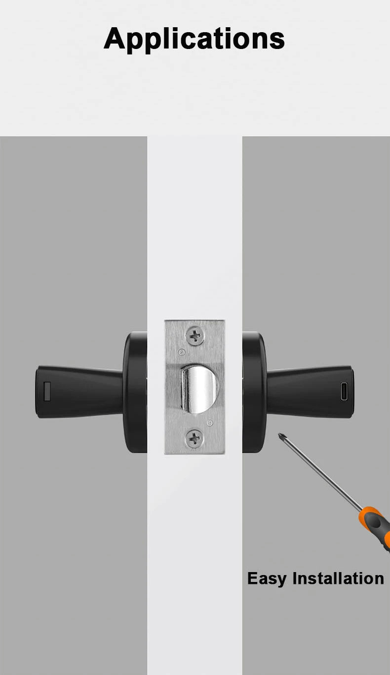 RAYKUBE M5 Fingerabdruck-Türschloss – Bluetooth & Tuya