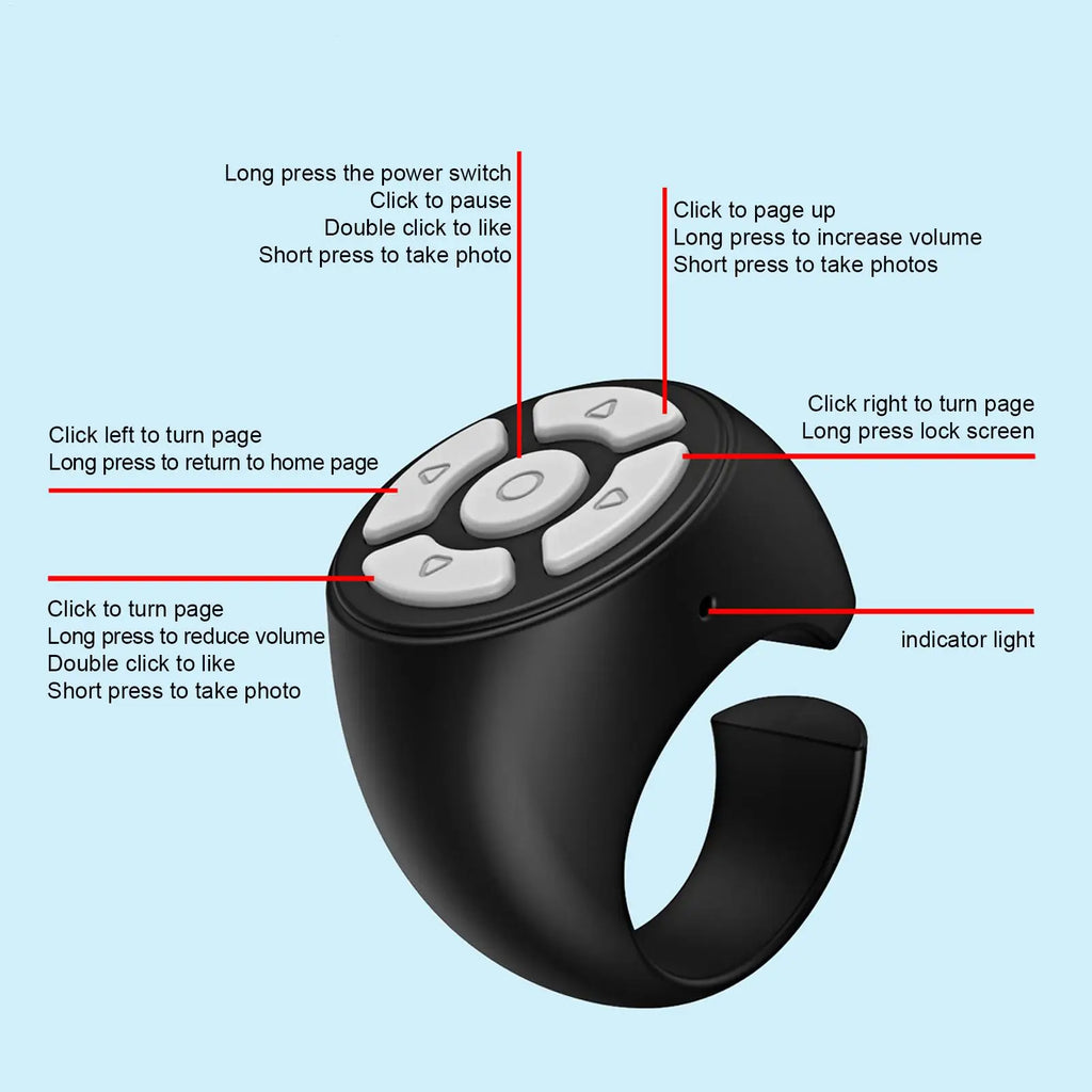 Bluetooth Scrollring – TikTok, Reels & Selfie kabellos steuern