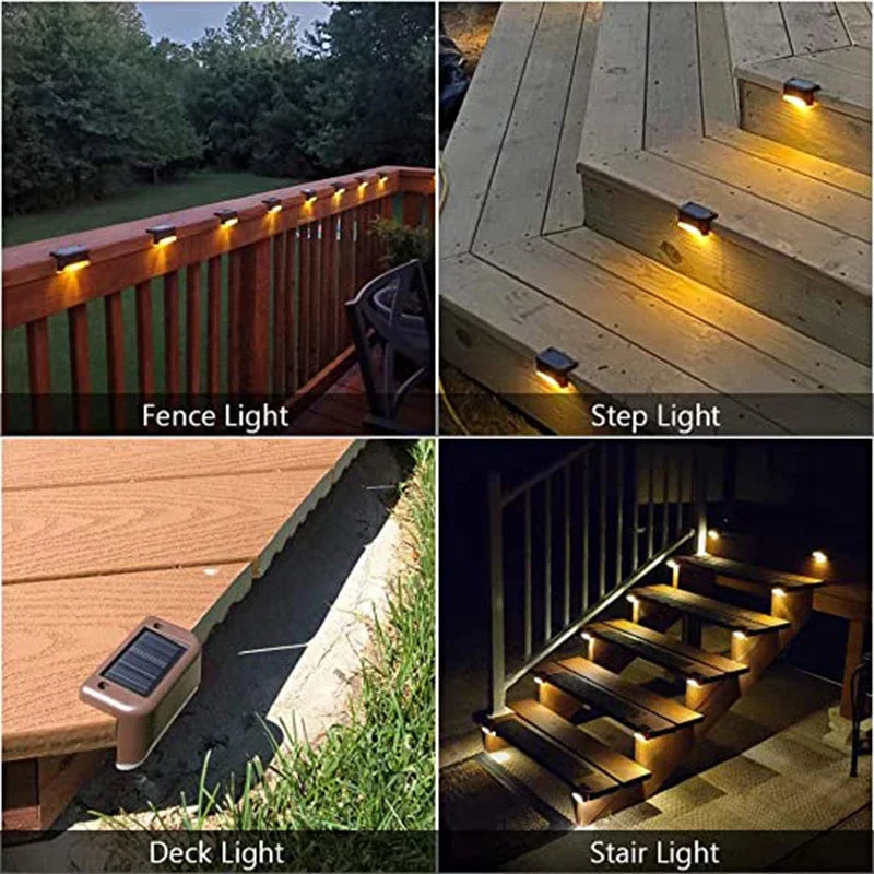 Solar-Stufenleuchte – Warmweiß, Garten & Terrasse