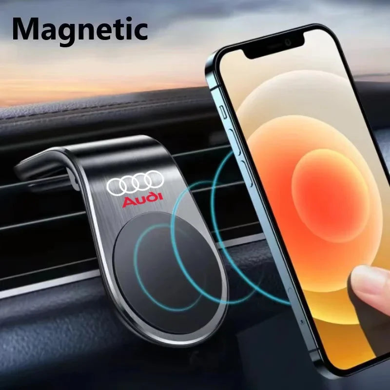 Magnetischer Handyhalter für Audi – Metall, mit/ohne Logo, A3 A4 A6 Q3 Q5 Q7 S-Line TT