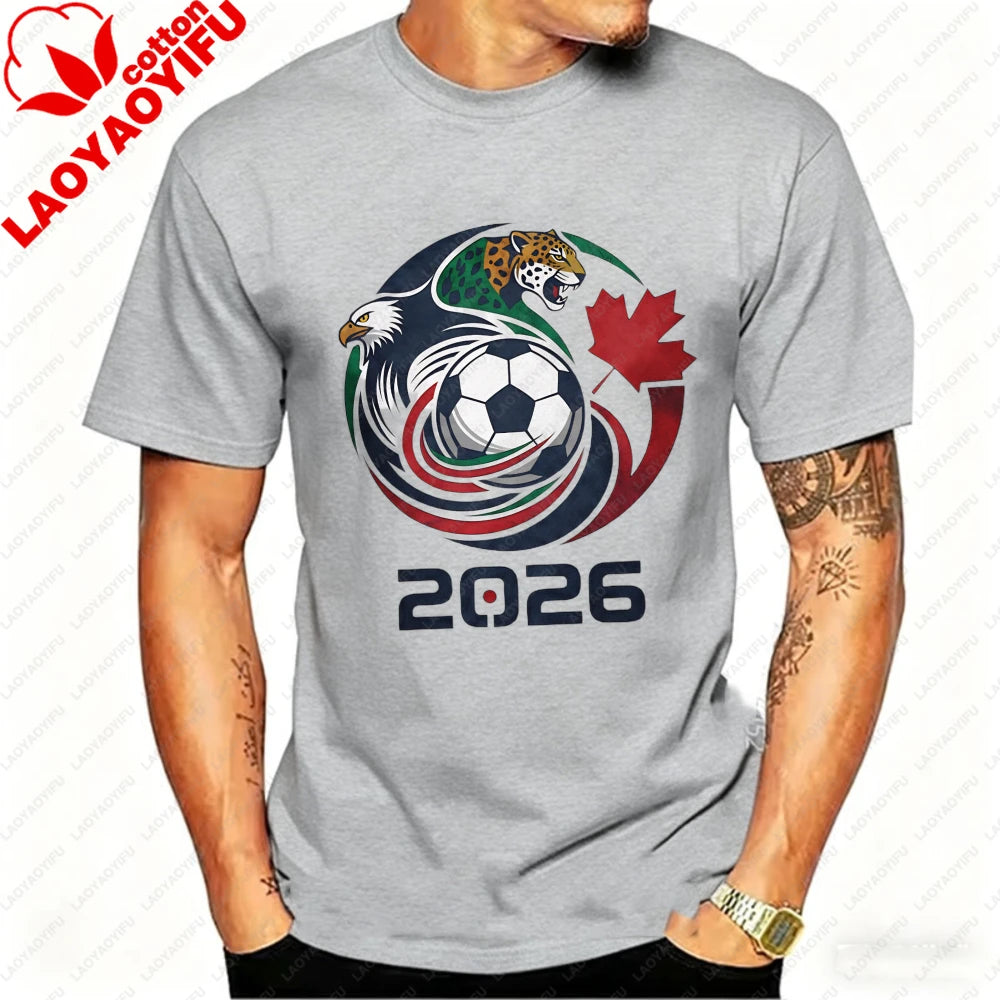 Herren Sport T-Shirt WM 2026 – USA, Kanada & Mexiko Fußball-Fan