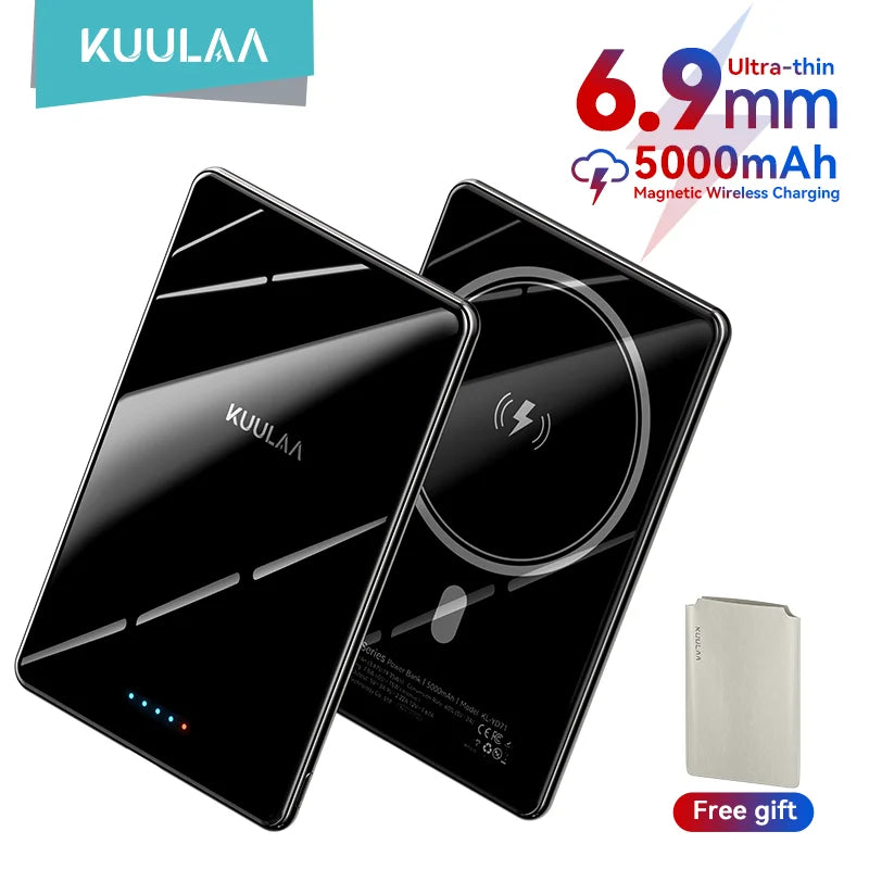 KUULAA Power Bank 5000mAh – 20W, Wireless & MagSafe für iPhone