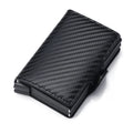 RFID-Schutz Slim Wallet – Dünne Herren-Geldbörse aus Carbon & PU-Leder, 14 Karten