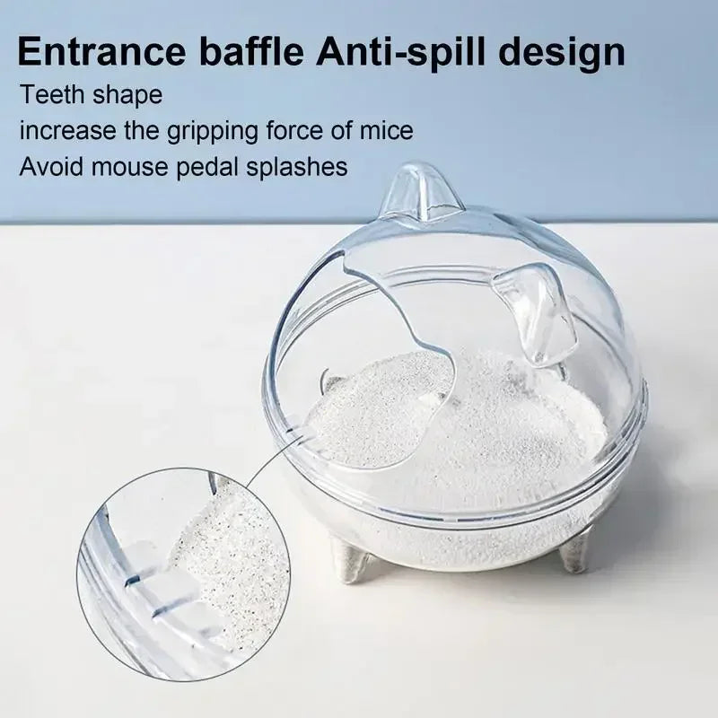 Hamster-Badhaus – Transparent, Anti-Spill & für Kleintiere