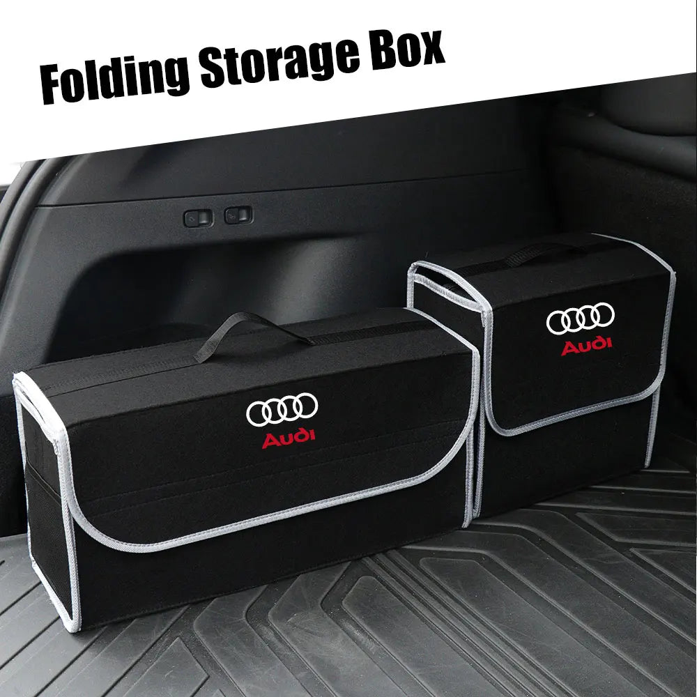 Audi Kofferraum-Organizer aus Filz – Aufbewahrungsbox für A3 A4 A5 A6 Q3 Q5 S-Line & mehr