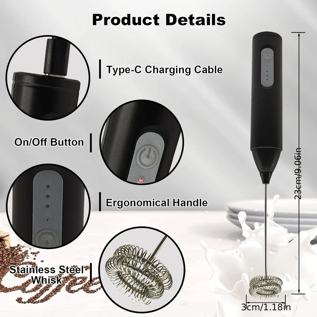 Mini Milchaufschäumer USB – 3 Stufen Kaffee & Cappuccino