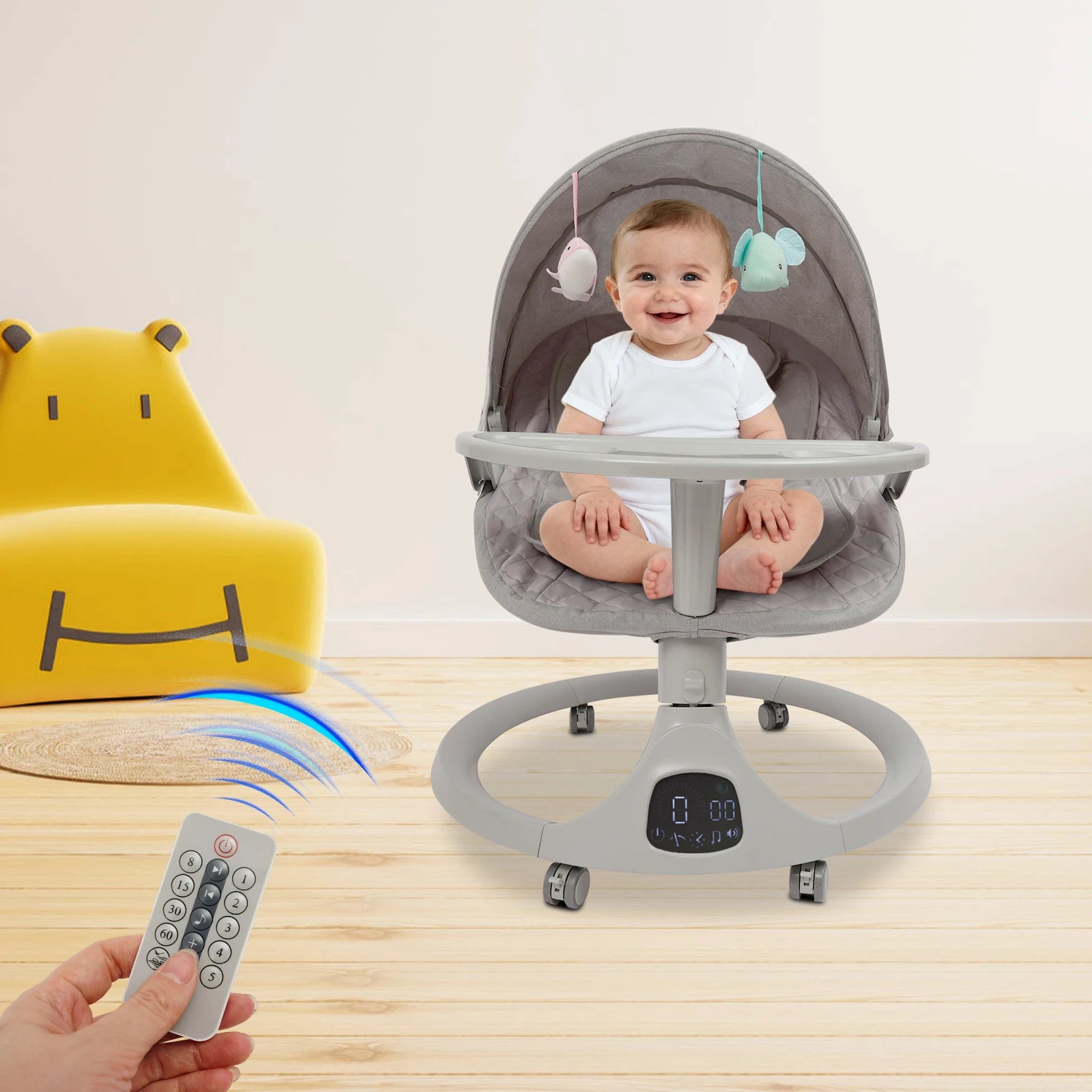 Elektrische Baby-Wiege – Bluetooth, Fernbedienung & 5 Stufen