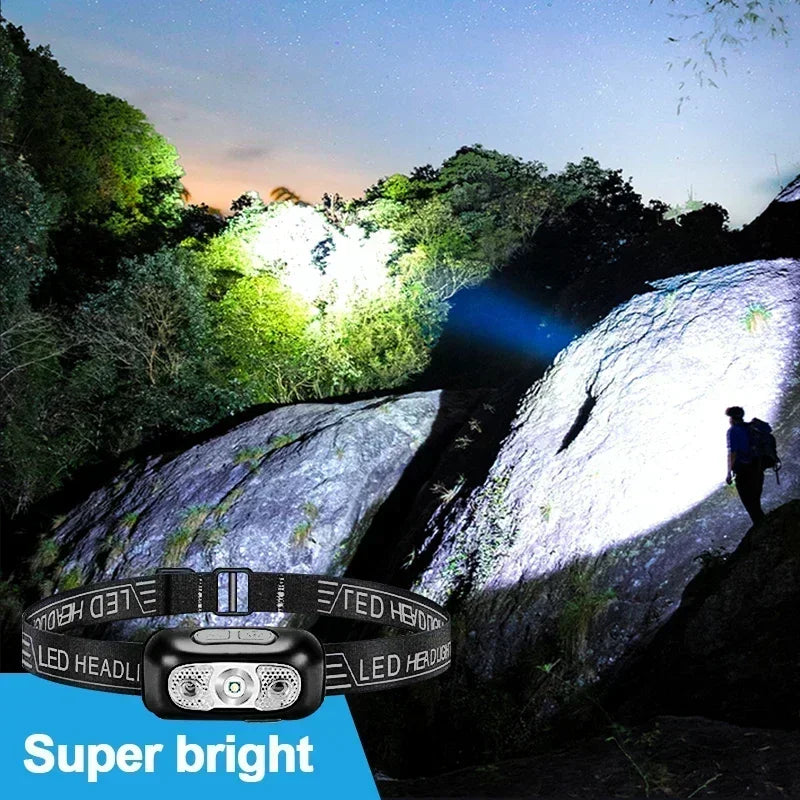 LED Stirnlampe USB – Sensor, aufladbar & Outdoor