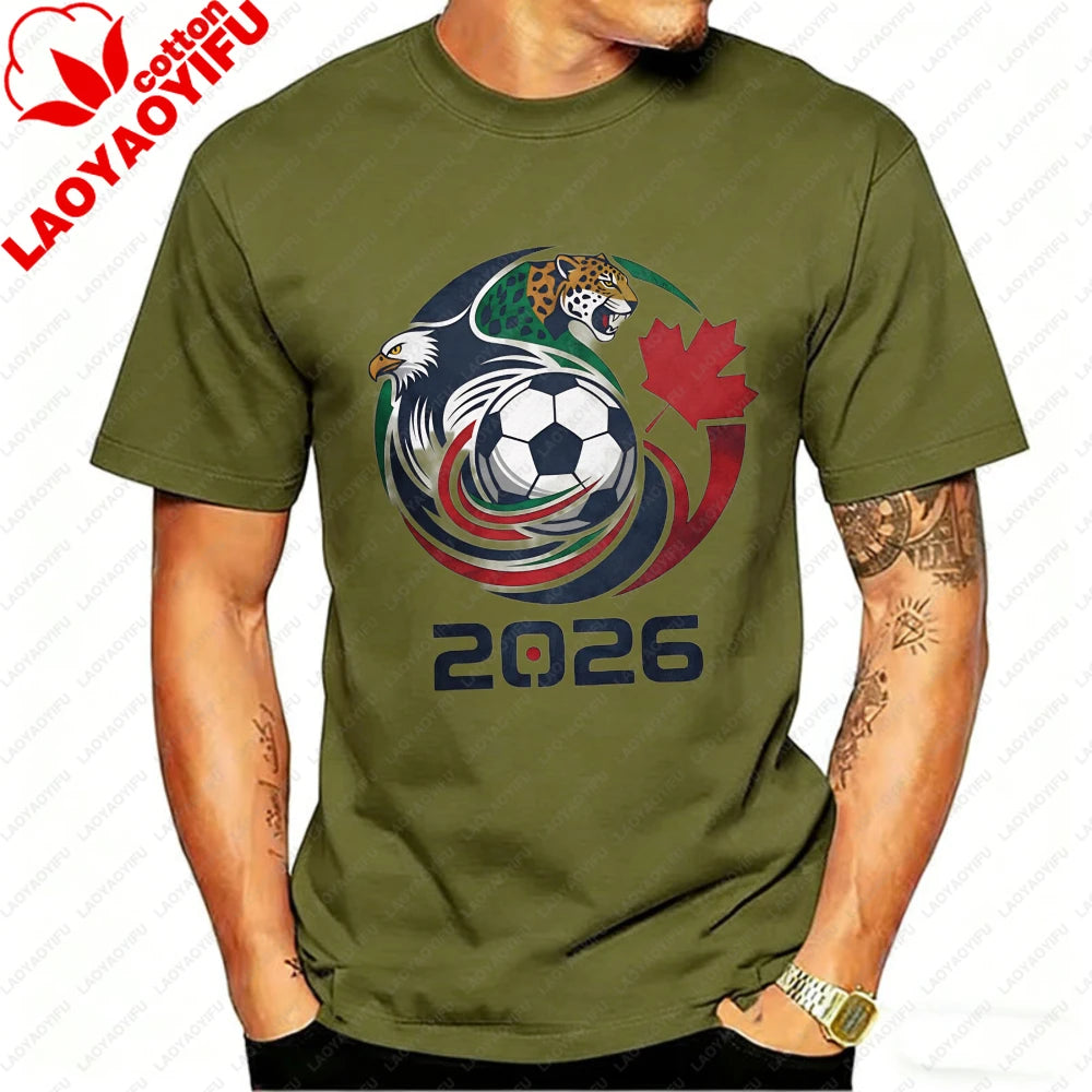 Herren Sport T-Shirt WM 2026 – USA, Kanada & Mexiko Fußball-Fan