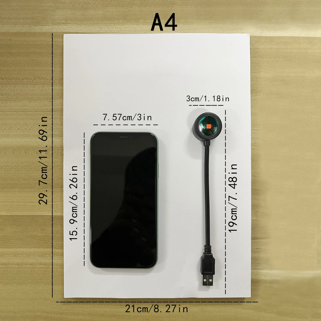 Sunset Projektionslampe USB – Atmosphäre & drehbar