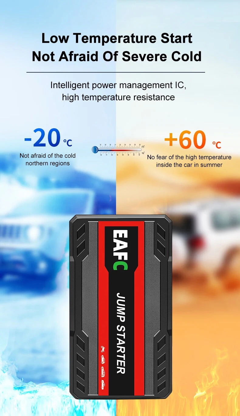 Auto Starthilfe-Powerbank 600A – 12V mit LED-Licht