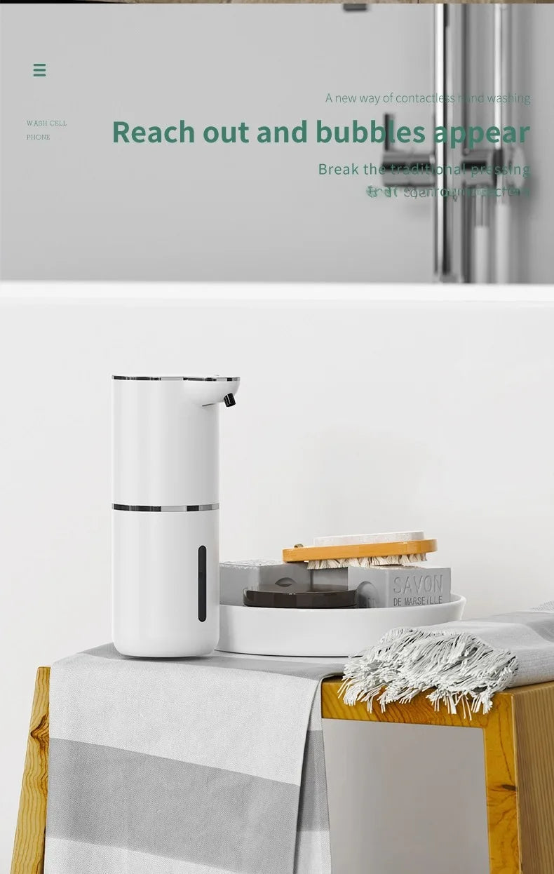 Automatischer Seifenspender – 380ml, wiederaufladbar, 4 Stufen | Sensor-Dispenser