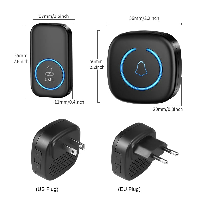 Kabelloser Türklingel 300m – 60 Melodien, Smart Home