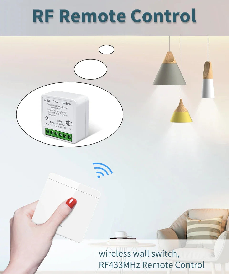 Tuya WiFi Schalter RF 433MHz – Alexa & Google